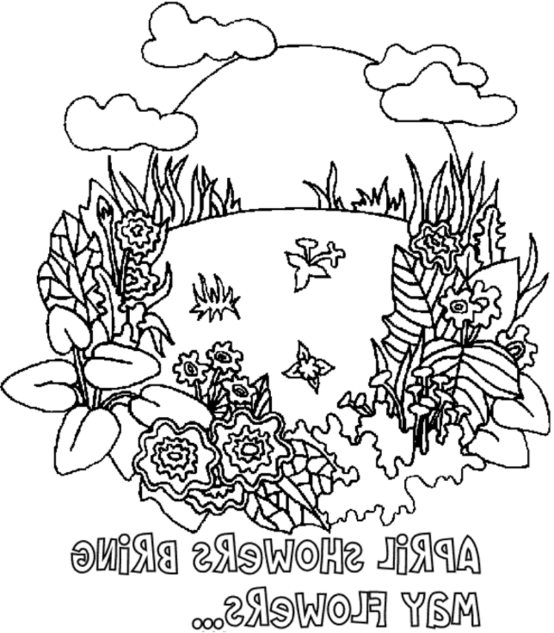 Dibujo para colorear: Temporada de Primavera (Naturaleza) #164779 - Dibujos para Colorear e Imprimir Gratis