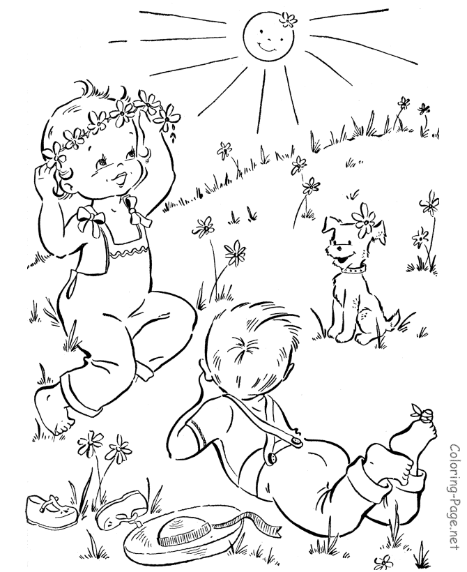 Dibujo para colorear: Temporada de Primavera (Naturaleza) #164804 - Dibujos para Colorear e Imprimir Gratis