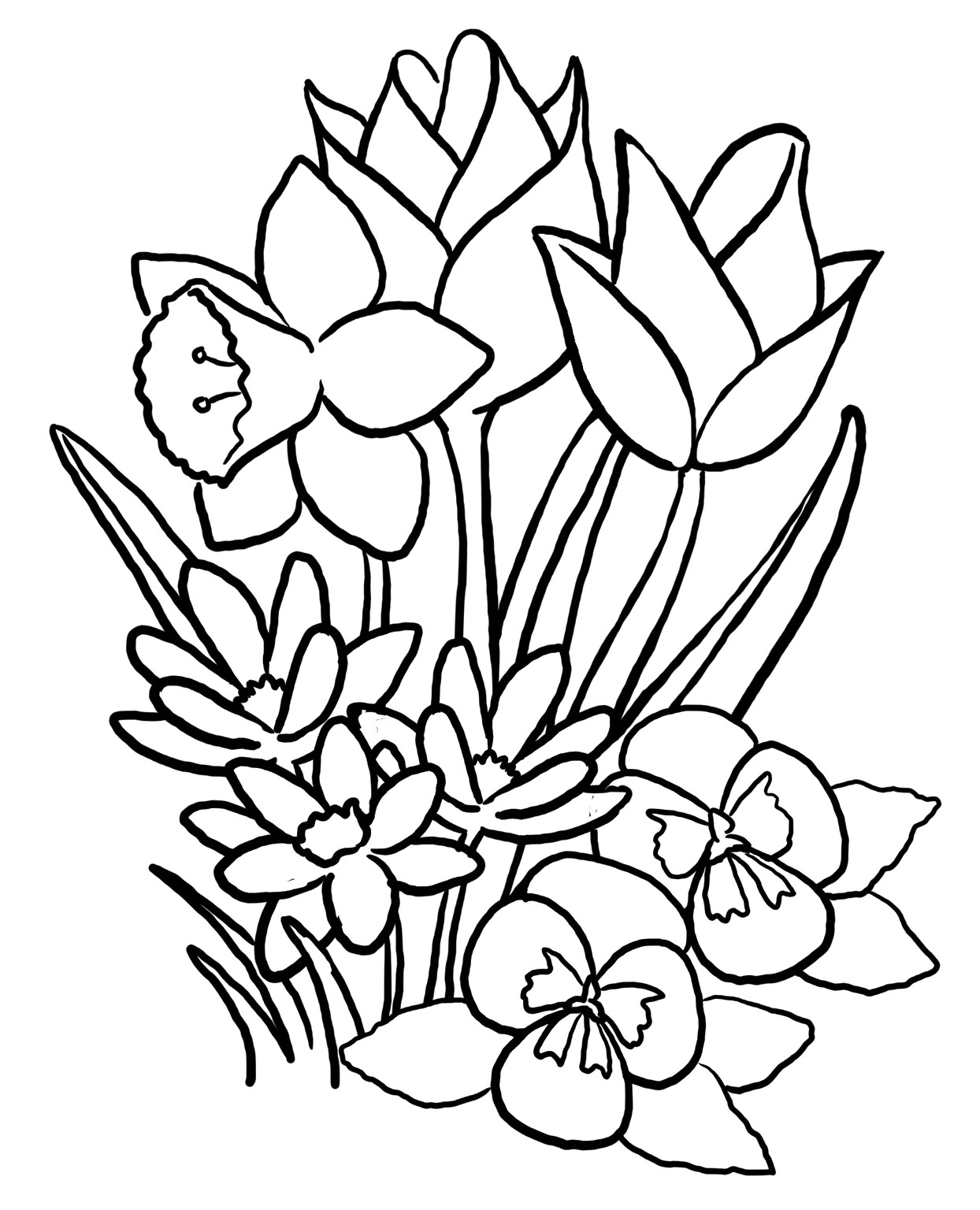 Dibujo para colorear: Temporada de Primavera (Naturaleza) #164809 - Dibujos para Colorear e Imprimir Gratis