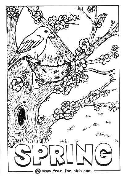 Dibujo para colorear: Temporada de Primavera (Naturaleza) #164841 - Dibujos para Colorear e Imprimir Gratis