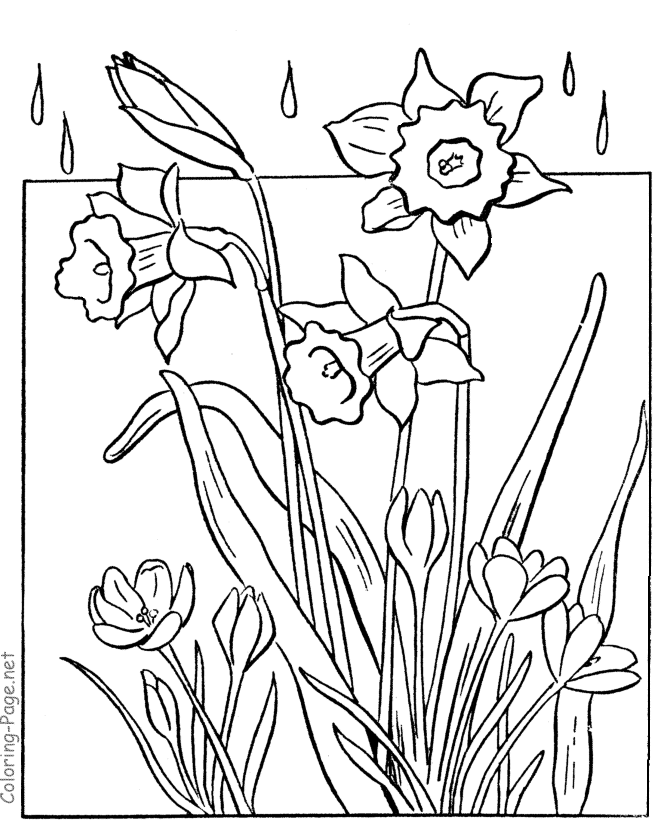 Dibujo para colorear: Temporada de Primavera (Naturaleza) #164876 - Dibujos para Colorear e Imprimir Gratis