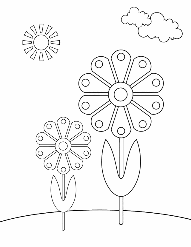 Dibujo para colorear: Temporada de Primavera (Naturaleza) #164900 - Dibujos para Colorear e Imprimir Gratis