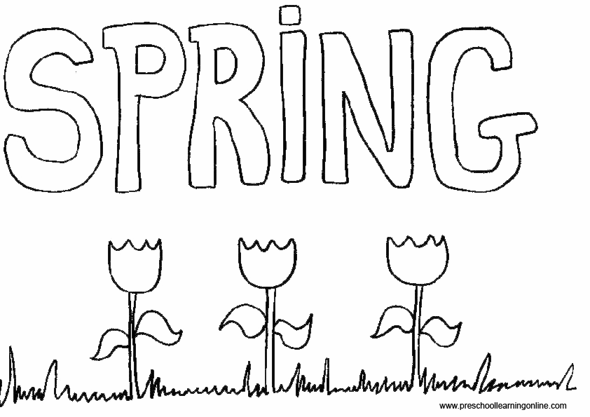 Dibujo para colorear: Temporada de Primavera (Naturaleza) #164906 - Dibujos para Colorear e Imprimir Gratis