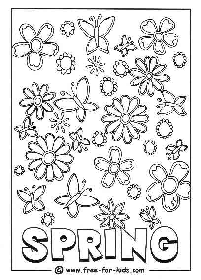 Dibujo para colorear: Temporada de Primavera (Naturaleza) #164914 - Dibujos para Colorear e Imprimir Gratis