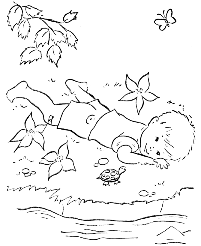 Dibujo para colorear: Temporada de Primavera (Naturaleza) #164927 - Dibujos para Colorear e Imprimir Gratis