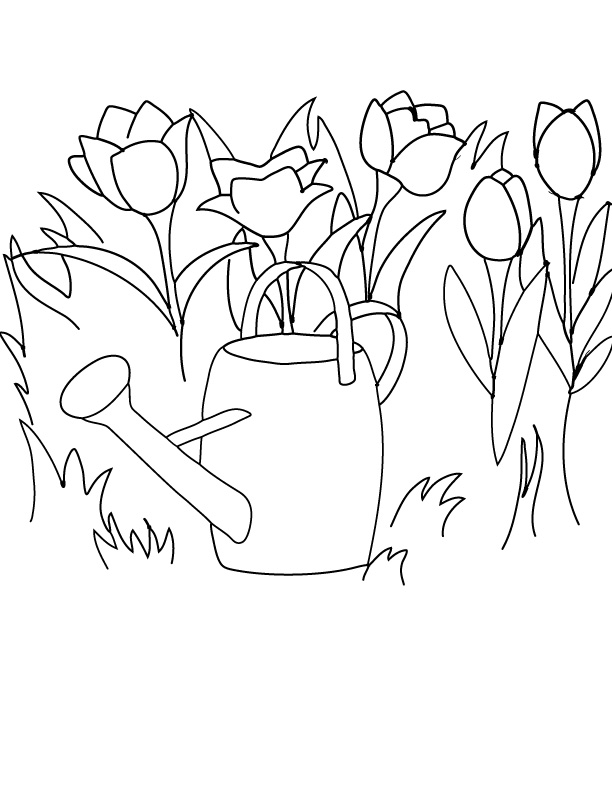 Dibujo para colorear: Temporada de Primavera (Naturaleza) #164951 - Dibujos para Colorear e Imprimir Gratis