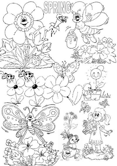 Dibujo para colorear: Temporada de Primavera (Naturaleza) #165007 - Dibujos para Colorear e Imprimir Gratis