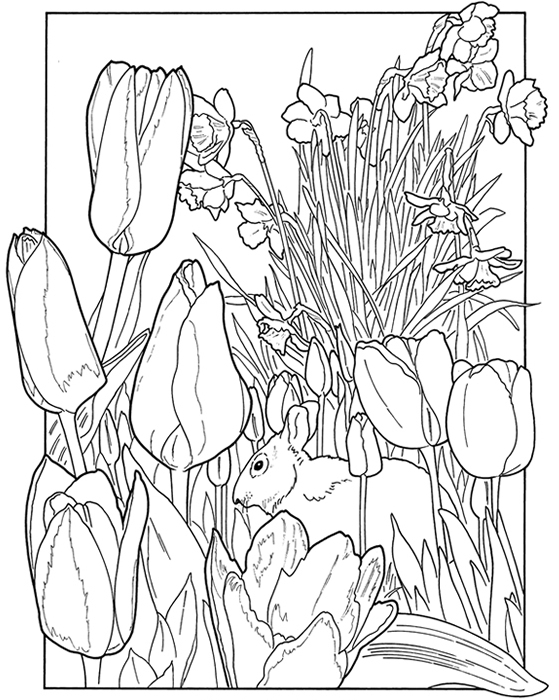 Dibujo para colorear: Temporada de Primavera (Naturaleza) #165012 - Dibujos para Colorear e Imprimir Gratis