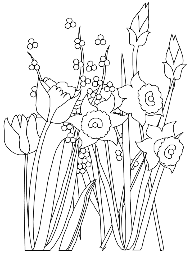 Dibujo para colorear: Temporada de Primavera (Naturaleza) #165028 - Dibujos para Colorear e Imprimir Gratis