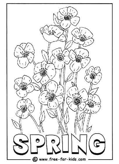 Dibujo para colorear: Temporada de Primavera (Naturaleza) #165030 - Dibujos para Colorear e Imprimir Gratis