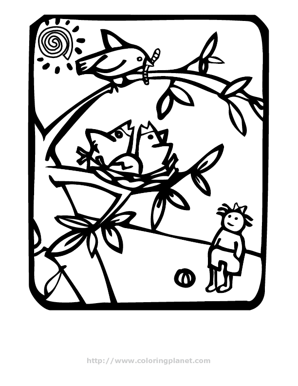 Dibujo para colorear: Temporada de Primavera (Naturaleza) #165062 - Dibujos para Colorear e Imprimir Gratis