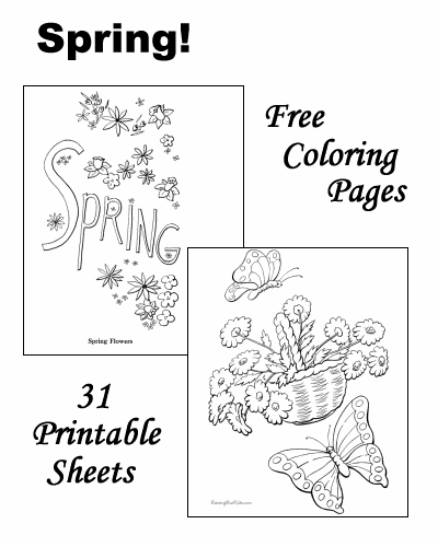 Dibujo para colorear: Temporada de Primavera (Naturaleza) #165071 - Dibujos para Colorear e Imprimir Gratis