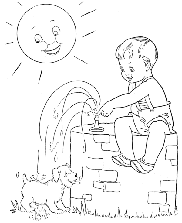 Dibujo para colorear: Temporada de Verano (Naturaleza) #165204 - Dibujos para Colorear e Imprimir Gratis