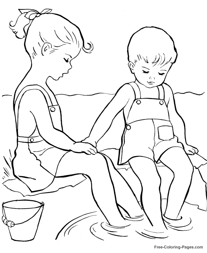 Dibujo para colorear: Temporada de Verano (Naturaleza) #165212 - Dibujos para Colorear e Imprimir Gratis