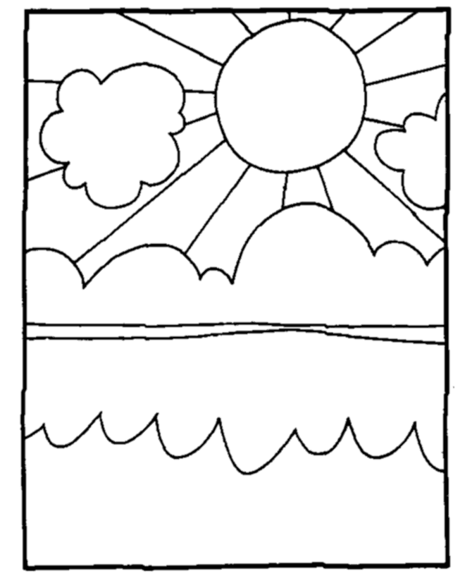 Dibujo para colorear: Temporada de Verano (Naturaleza) #165230 - Dibujos para Colorear e Imprimir Gratis