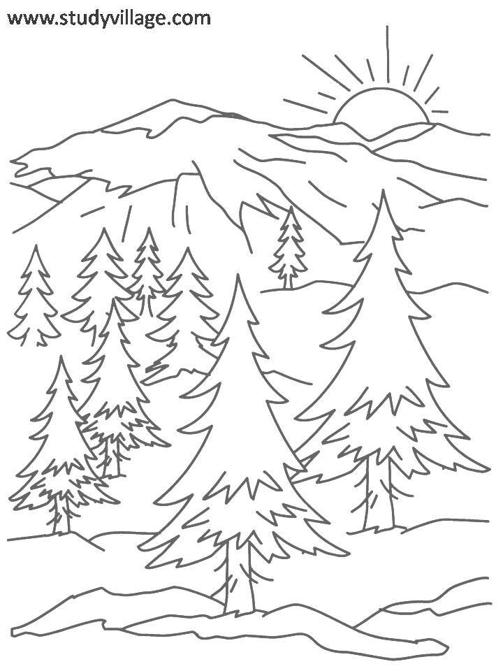 Dibujo para colorear: Temporada de Verano (Naturaleza) #165285 - Dibujos para Colorear e Imprimir Gratis