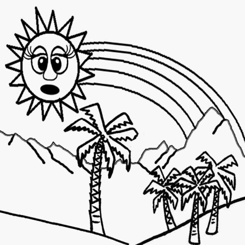 Dibujo para colorear: Temporada de Verano (Naturaleza) #165311 - Dibujos para Colorear e Imprimir Gratis