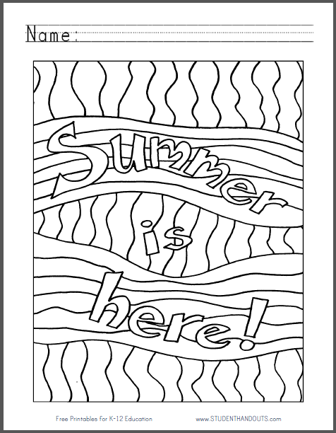 Dibujo para colorear: Temporada de Verano (Naturaleza) #165331 - Dibujos para Colorear e Imprimir Gratis