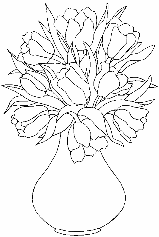 Dibujo para colorear: Tulipán (Naturaleza) #161630 - Dibujos para Colorear e Imprimir Gratis