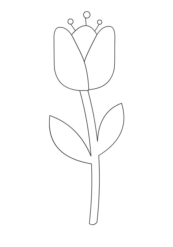 Dibujo para colorear: Tulipán (Naturaleza) #161637 - Dibujos para Colorear e Imprimir Gratis