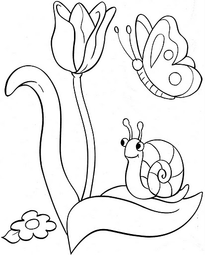 Dibujo para colorear: Tulipán (Naturaleza) #161643 - Dibujos para Colorear e Imprimir Gratis
