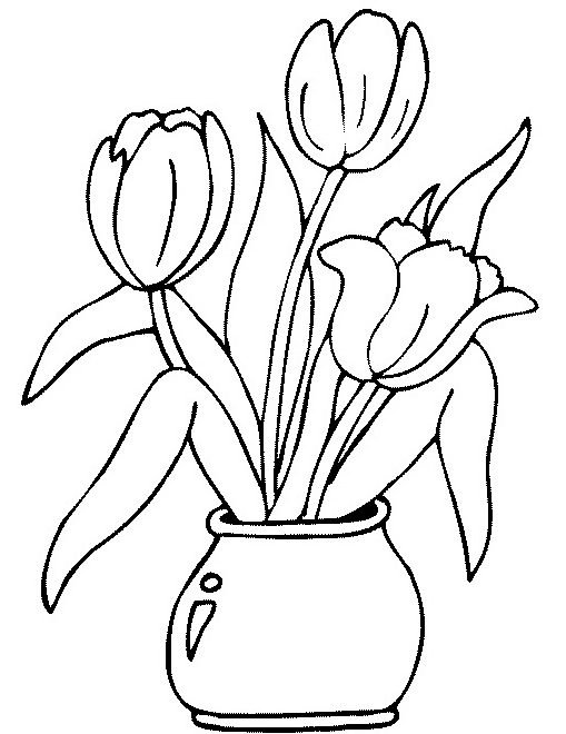 Dibujo para colorear: Tulipán (Naturaleza) #161665 - Dibujos para Colorear e Imprimir Gratis