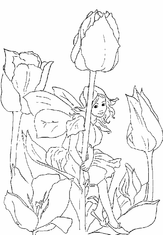 Dibujo para colorear: Tulipán (Naturaleza) #161716 - Dibujos para Colorear e Imprimir Gratis