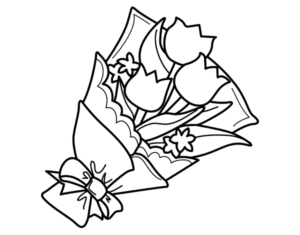 Dibujo para colorear: Tulipán (Naturaleza) #161719 - Dibujos para Colorear e Imprimir Gratis