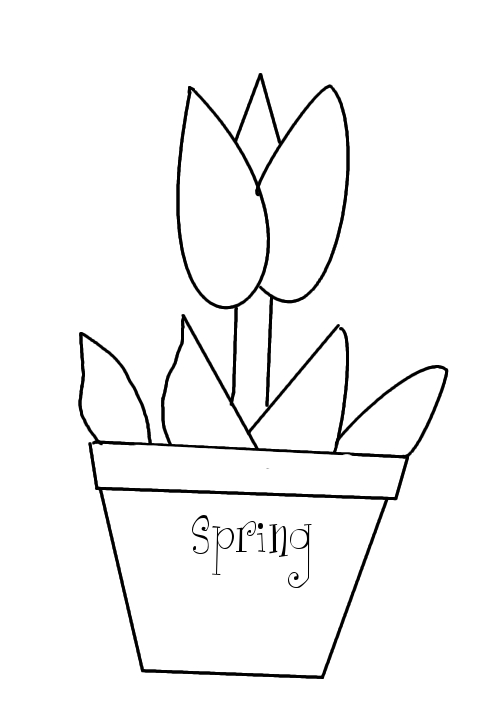 Dibujo para colorear: Tulipán (Naturaleza) #161734 - Dibujos para Colorear e Imprimir Gratis