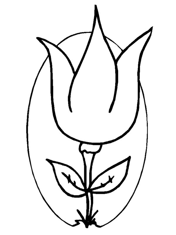 Dibujo para colorear: Tulipán (Naturaleza) #161736 - Dibujos para Colorear e Imprimir Gratis
