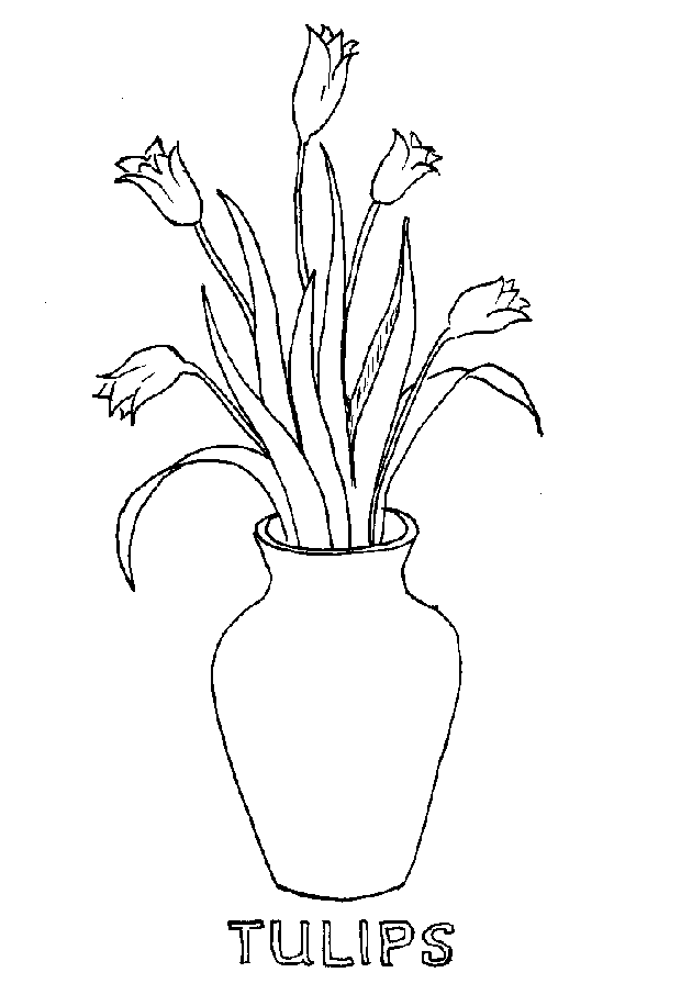 Dibujo para colorear: Tulipán (Naturaleza) #161752 - Dibujos para Colorear e Imprimir Gratis