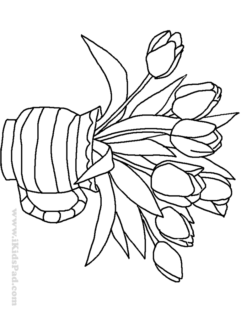 Dibujo para colorear: Tulipán (Naturaleza) #161774 - Dibujos para Colorear e Imprimir Gratis