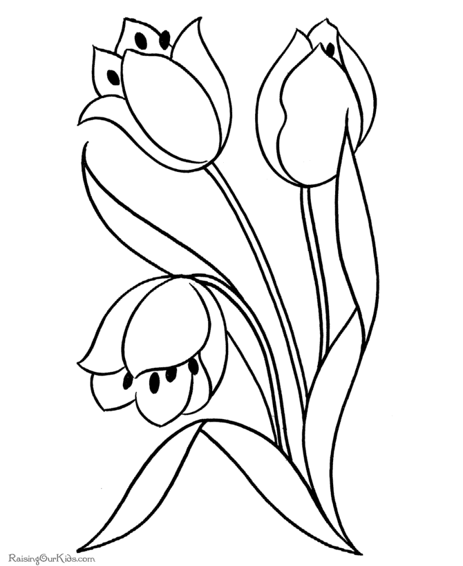 Dibujo para colorear: Tulipán (Naturaleza) #161780 - Dibujos para Colorear e Imprimir Gratis