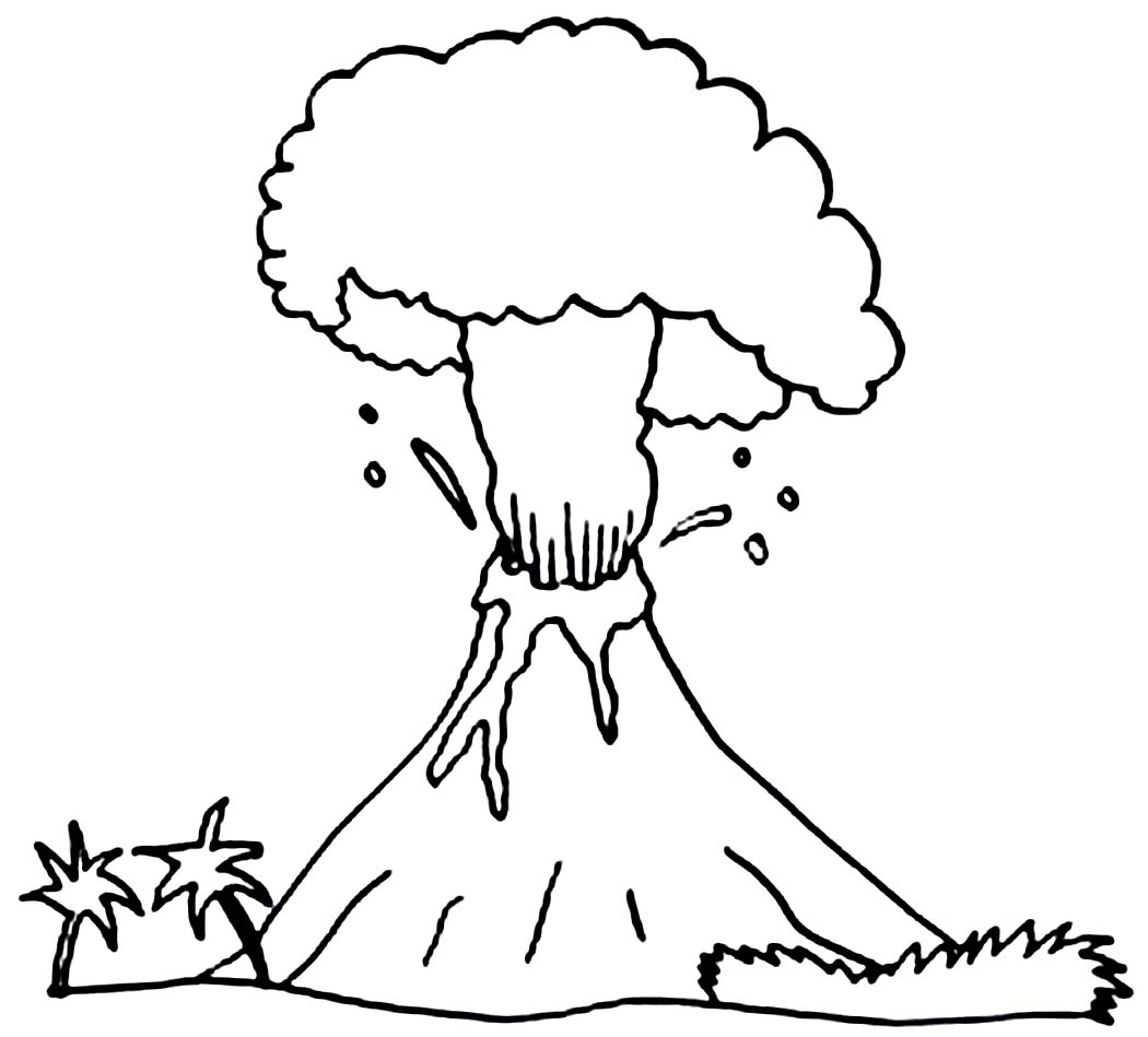 Dibujo para colorear: Volcán (Naturaleza) #166565 - Dibujos para Colorear e Imprimir Gratis