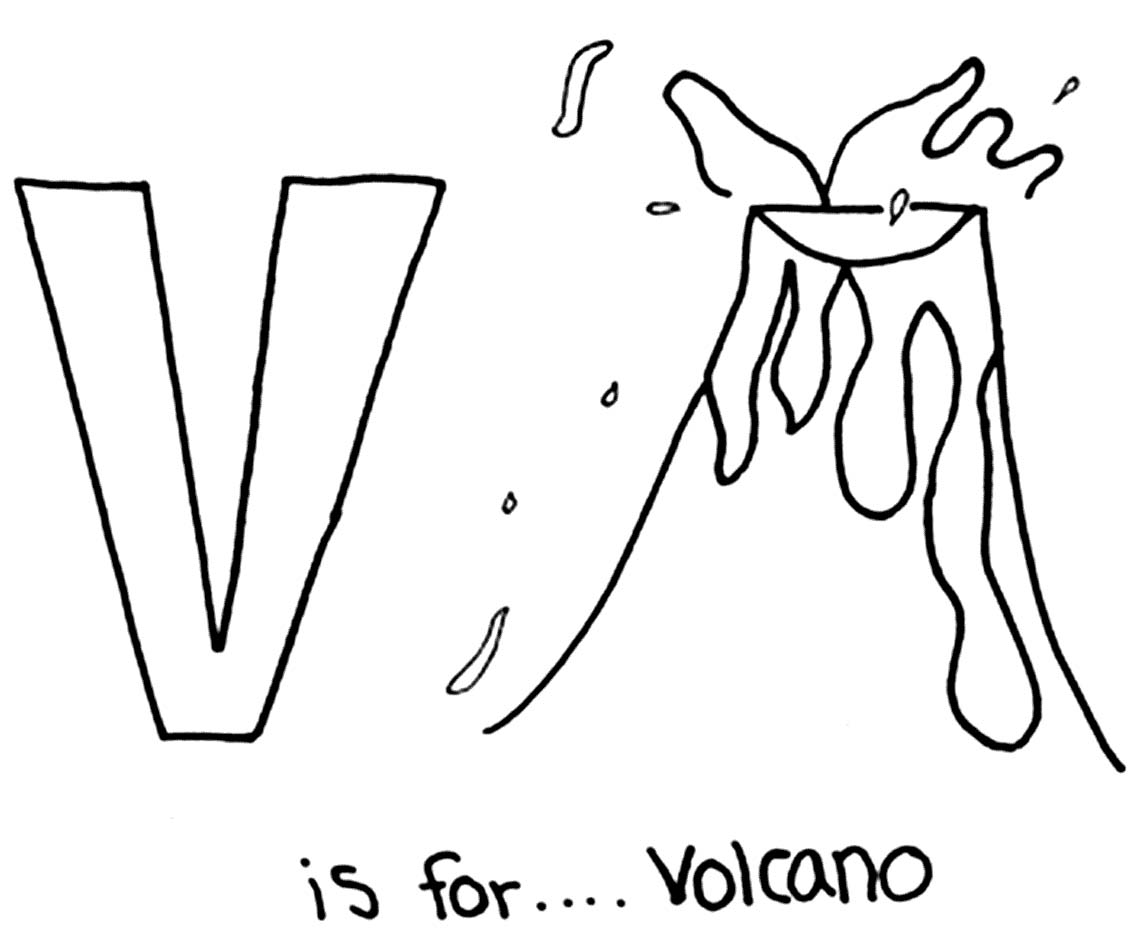 Dibujo para colorear: Volcán (Naturaleza) #166590 - Dibujos para Colorear e Imprimir Gratis