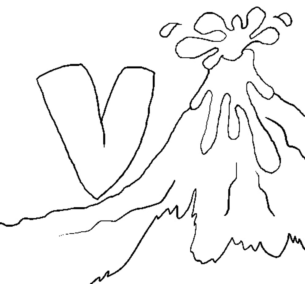 Dibujo para colorear: Volcán (Naturaleza) #166618 - Dibujos para Colorear e Imprimir Gratis