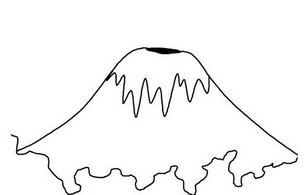 Dibujo para colorear: Volcán (Naturaleza) #166622 - Dibujos para Colorear e Imprimir Gratis
