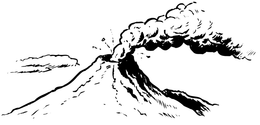 Dibujo para colorear: Volcán (Naturaleza) #166655 - Dibujos para Colorear e Imprimir Gratis