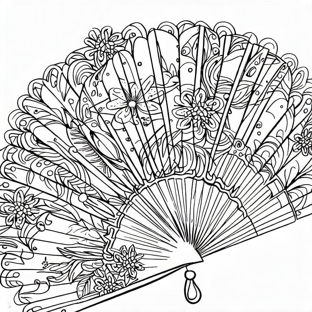 Dibujo gratuito Abanicos #191014 de la coleccion Objetos para imprimir