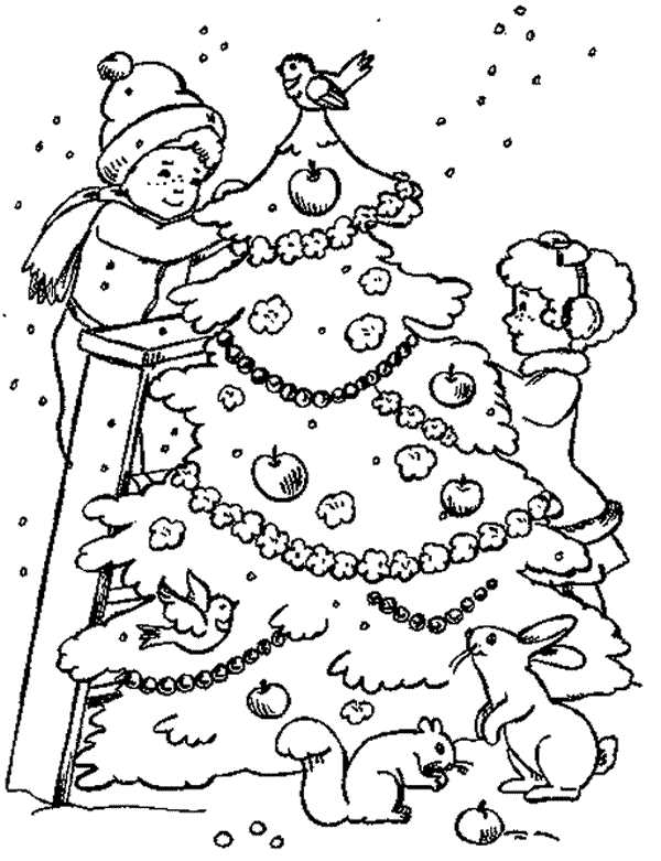 Dibujo para colorear: Arbol de Navidad (Objetos) #167462 - Dibujos para Colorear e Imprimir Gratis