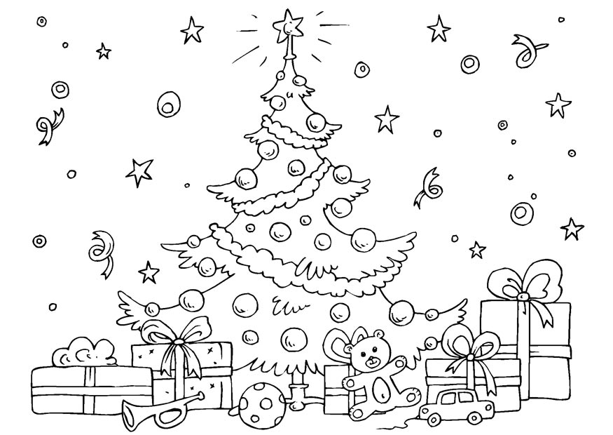 Dibujo para colorear: Arbol de Navidad (Objetos) #167488 - Dibujos para Colorear e Imprimir Gratis