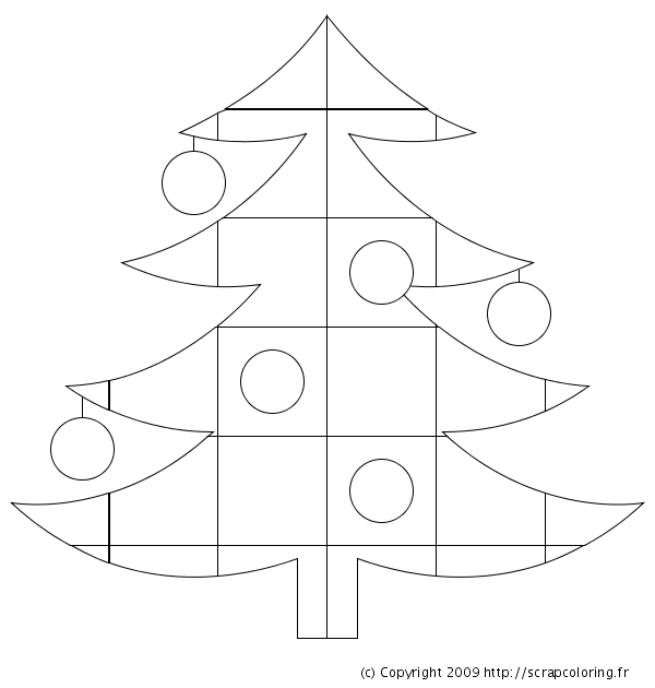 Dibujo para colorear: Arbol de Navidad (Objetos) #167495 - Dibujos para Colorear e Imprimir Gratis