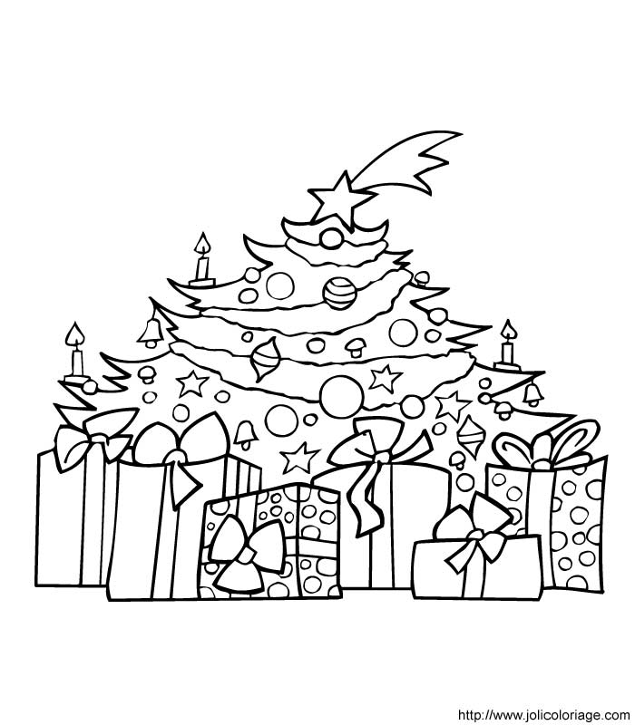 Dibujo para colorear: Arbol de Navidad (Objetos) #167515 - Dibujos para Colorear e Imprimir Gratis