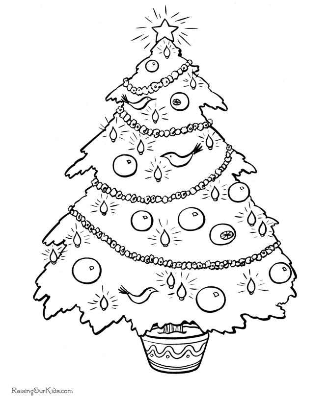 Dibujo para colorear: Arbol de Navidad (Objetos) #167522 - Dibujos para Colorear e Imprimir Gratis