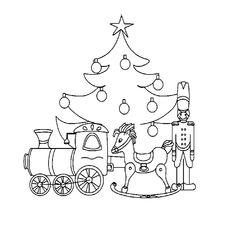 Dibujo para colorear: Arbol de Navidad (Objetos) #167566 - Dibujos para Colorear e Imprimir Gratis