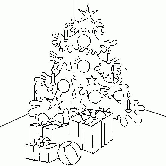 Dibujo para colorear: Arbol de Navidad (Objetos) #167587 - Dibujos para Colorear e Imprimir Gratis