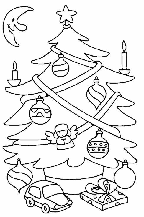 Dibujo para colorear: Arbol de Navidad (Objetos) #167610 - Dibujos para Colorear e Imprimir Gratis