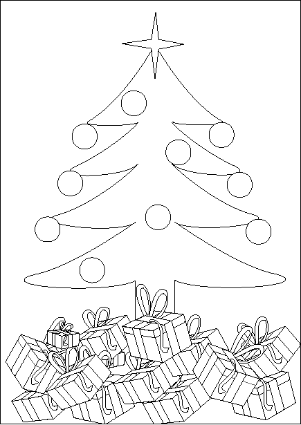 Dibujo para colorear: Arbol de Navidad (Objetos) #167614 - Dibujos para Colorear e Imprimir Gratis