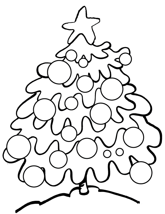 Dibujo para colorear: Arbol de Navidad (Objetos) #167617 - Dibujos para Colorear e Imprimir Gratis