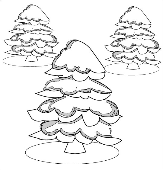 Dibujo para colorear: Arbol de Navidad (Objetos) #167644 - Dibujos para Colorear e Imprimir Gratis
